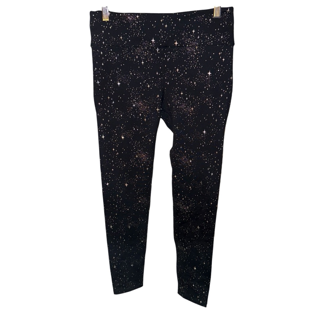 Noli Yoga Celestial Leggings - holographic foil Black/silver women’s sz Medium